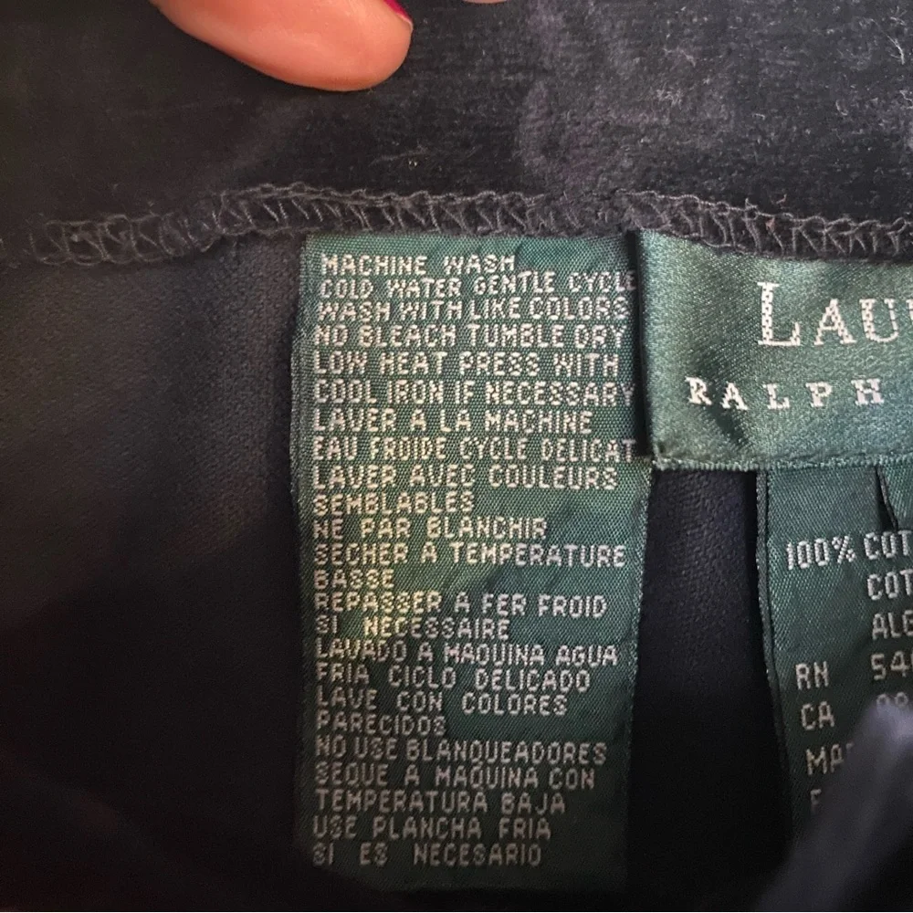 Vintage Lauren Ralph Lauren High Rise Velvet Pants Black Size 12